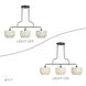 Manorwood 3 Light 12 inch English Bronze Extra Large Linear Chandelier Ceiling Light, Extra Large