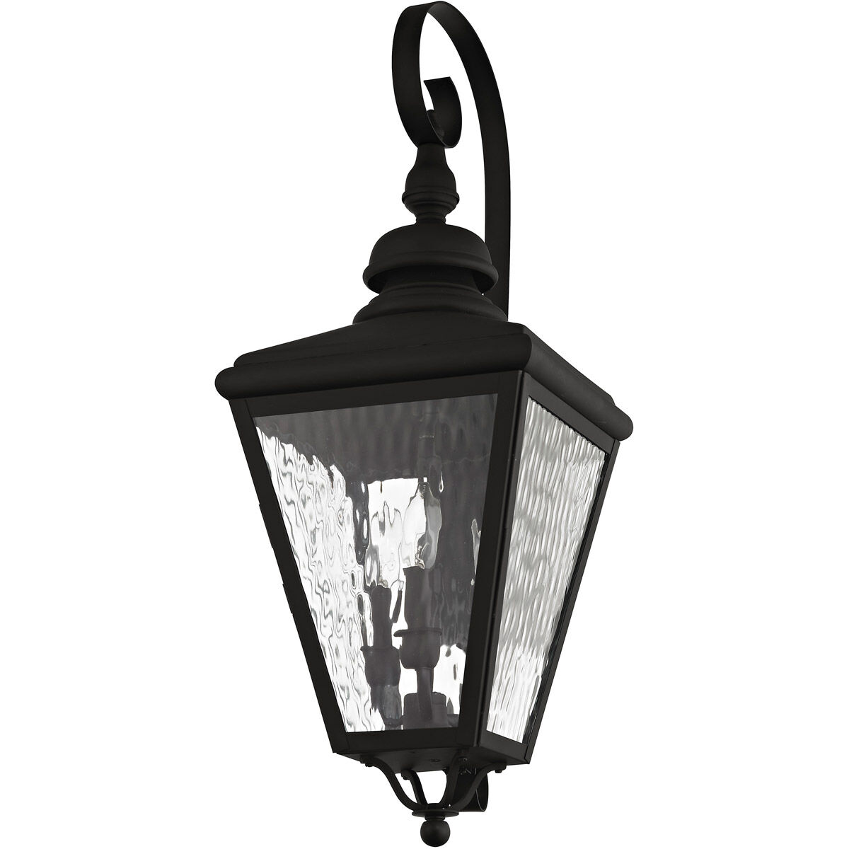 Cambridge 3 Light 29 inch Black Outdoor Wall Lantern
