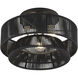 Florell 3 Light 15 inch Black Semi Flush Mount Ceiling Light, Large