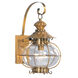 Harbor 1 Light 18 inch Flemish Brass Outdoor Wall Lantern