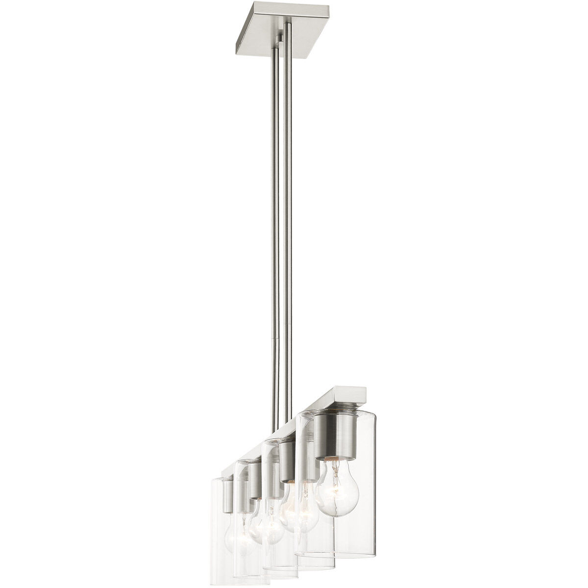 Zurich 4 Light 5 inch Brushed Nickel Chandelier Ceiling Light