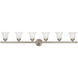 Neptune 6 Light 48 inch Brushed Nickel Bath Vanity Wall Light