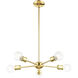 Lansdale 5 Light 19 inch Polished Brass Chandelier Ceiling Light