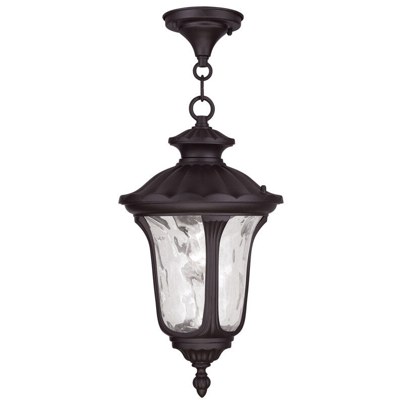 Oxford 1 Light 9.5 inch Bronze Outdoor Pendant Lantern