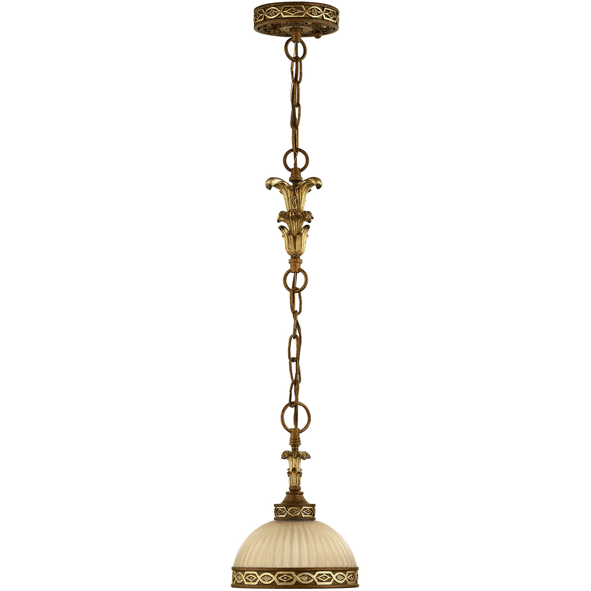Seville 1 Light 7 inch Palacial Bronze with Gilded Accents Mini Pendant Ceiling Light