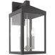 Nyack 3 Light 17.5 inch Scandinavian Gray Outdoor Wall Lantern