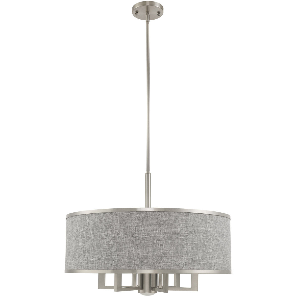 Park Ridge 7 Light 24 inch Brushed Nickel Pendant Chandelier Ceiling Light