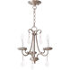 Daphne 3 Light 14 inch Brushed Nickel Mini Chandelier Ceiling Light