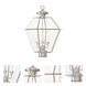 Westover 3 Light 22 inch Brushed Nickel Large Outdoor Post Top Lantern