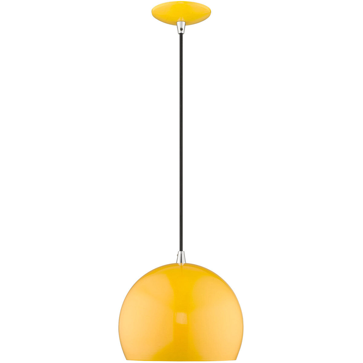 Allison 1 Light 10 inch Shiny Orange Mini Pendant Ceiling Light