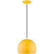 Allison 1 Light 10 inch Shiny Orange Mini Pendant Ceiling Light