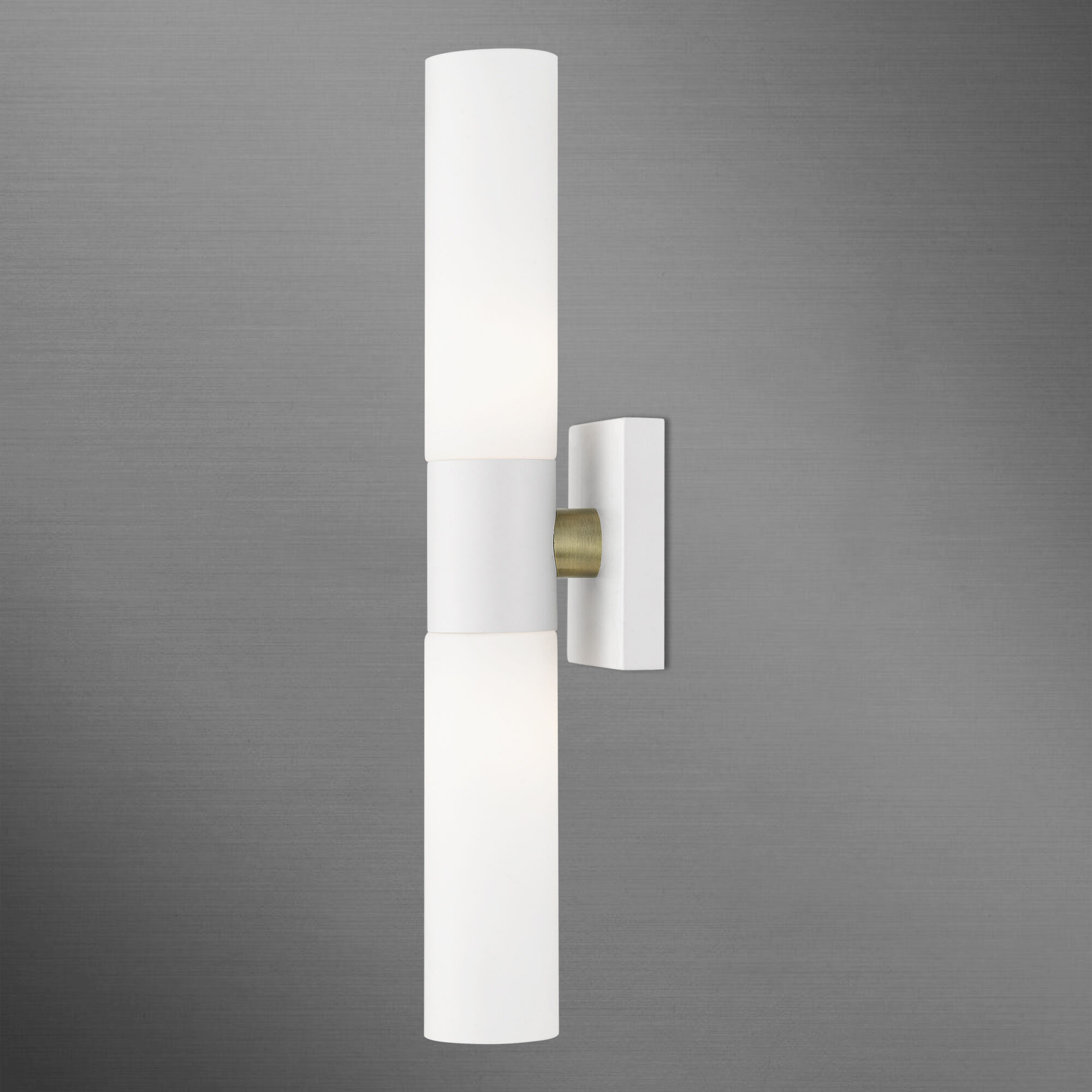 Aero 2 Light 5 inch Textured White with Brushed Nickel Accent ADA ADA Wall Sconce Wall Light
