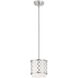 Arabesque 1 Light 7 inch Brushed Nickel Mini Pendant Ceiling Light
