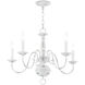 Williamsburgh 5 Light 24 inch Antique White Chandelier Ceiling Light
