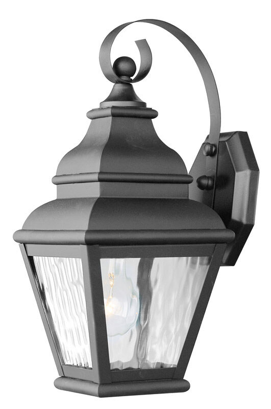 Exeter 1 Light 15 inch Black Outdoor Wall Lantern