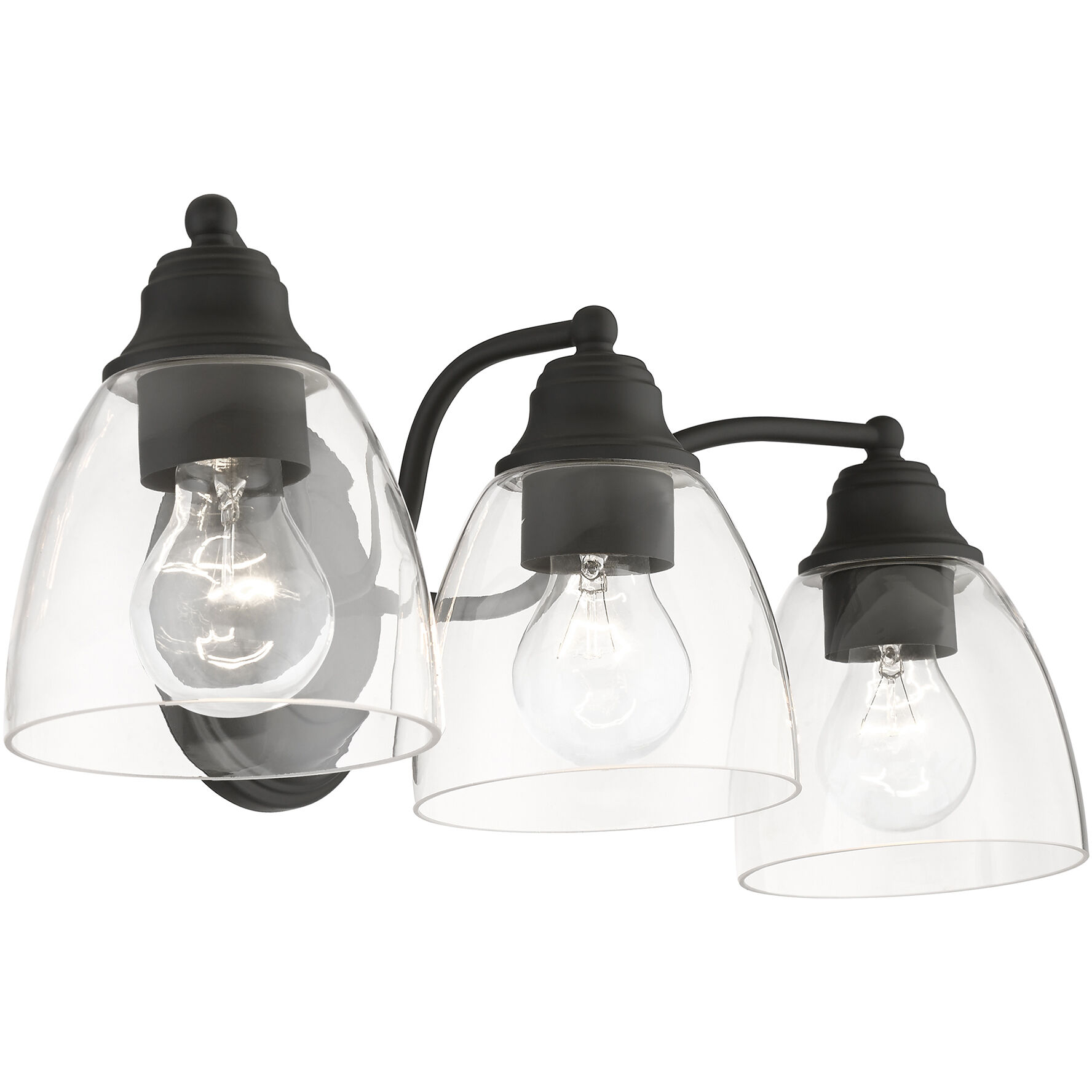 Montgomery 3 Light 23 inch Black Vanity Sconce Wall Light