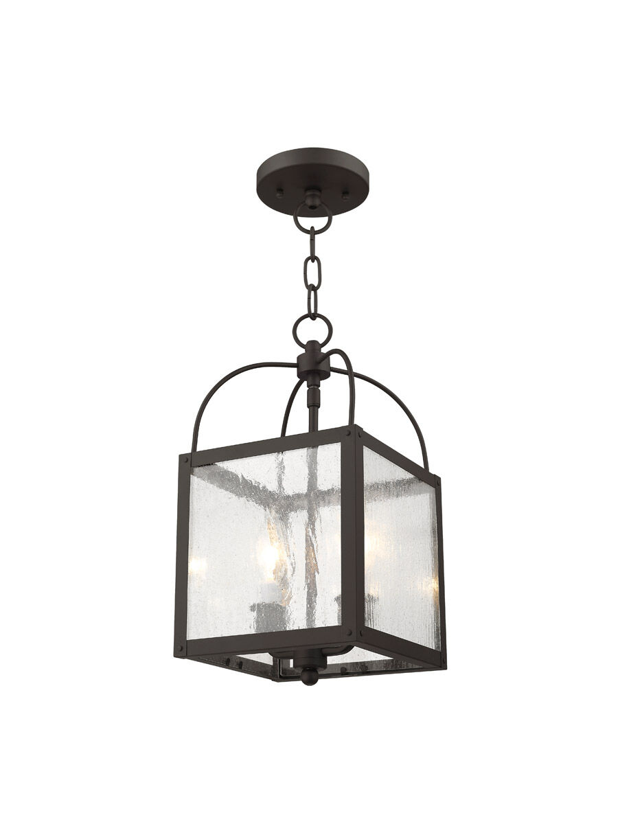 Milford 2 Light 8 inch Bronze Convertible Mini Pendant/Ceiling Mount Ceiling Light