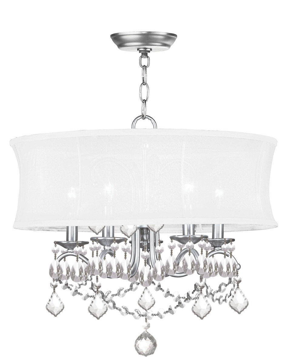 Newcastle 5 Light 20 inch Brushed Nickel Chandelier Ceiling Light