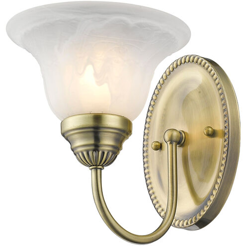 Edgemont 1 Light 7 inch Antique Brass Bath Vanity Wall Light
