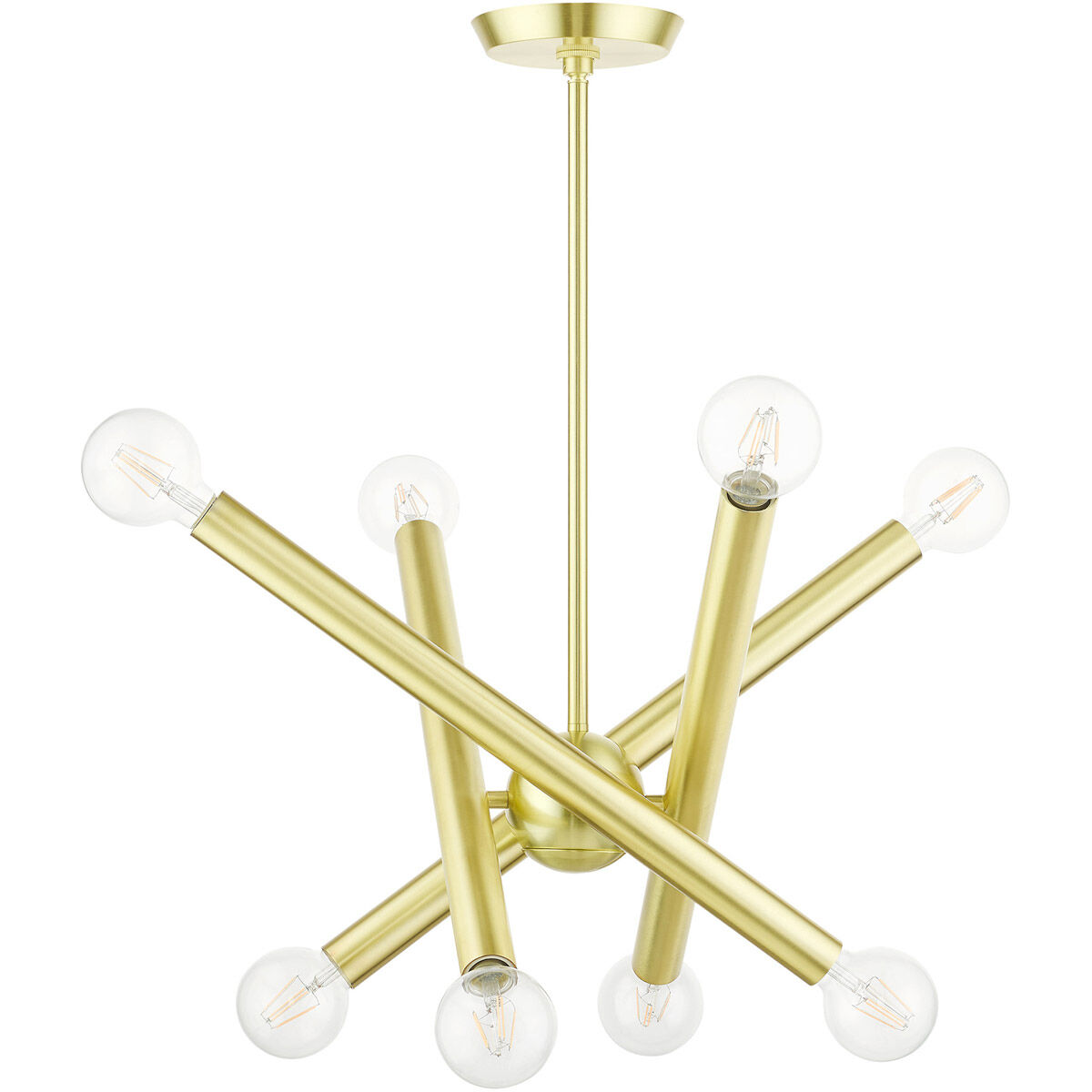 Stafford 8 Light 24 inch Satin Brass Chandelier Ceiling Light