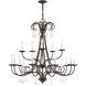 Daphne 15 Light 36 inch English Bronze Foyer Chandelier Ceiling Light
