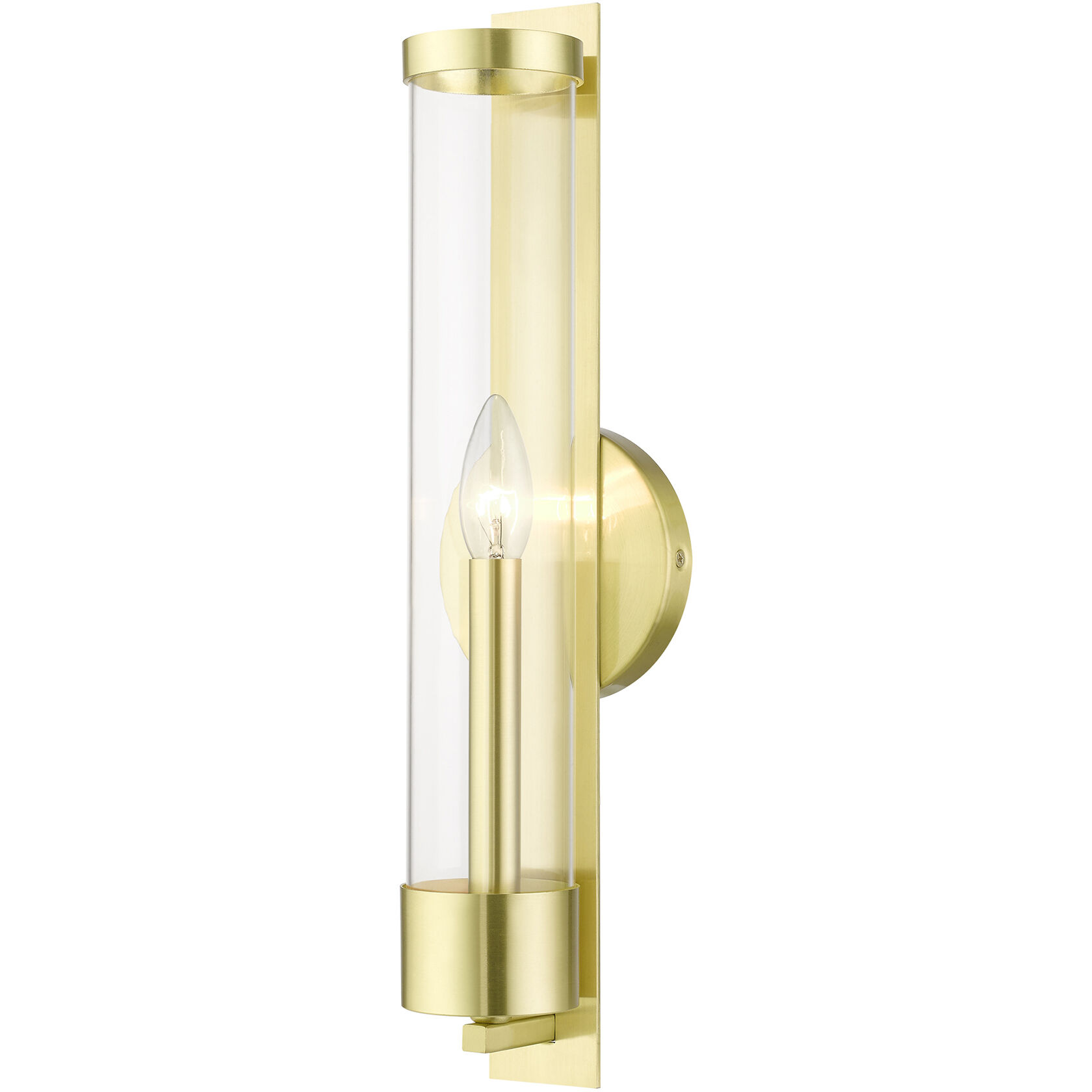 Castleton 1 Light 5 inch Satin Brass Single Sconce Wall Light, Tall