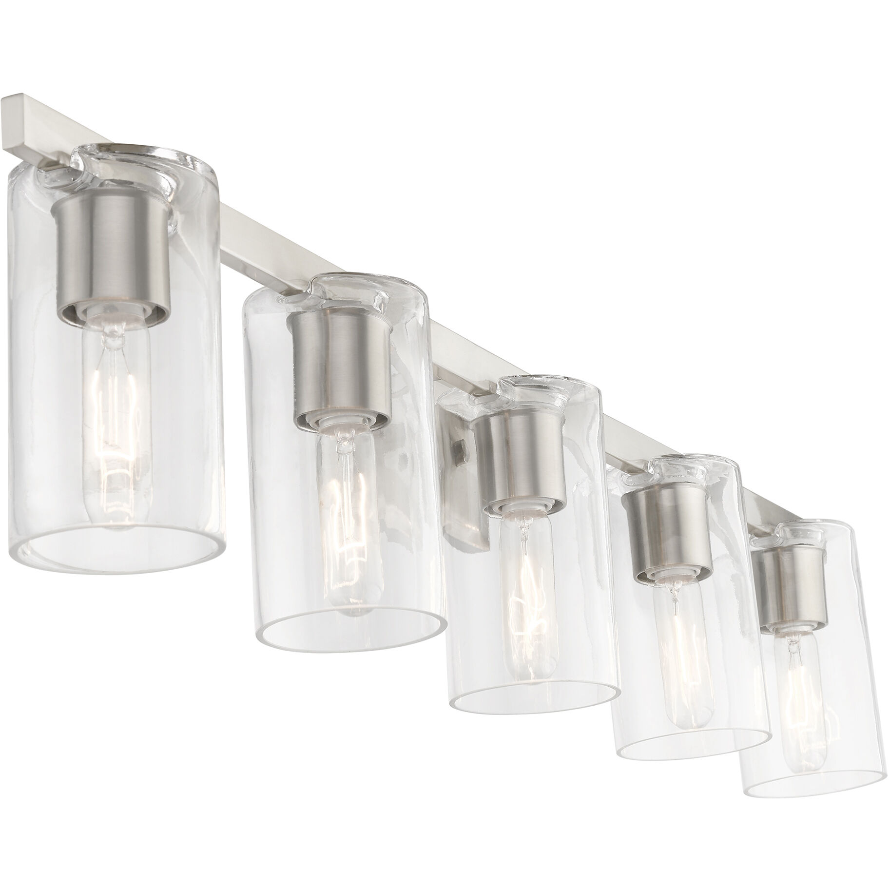 Clarion 5 Light 42 inch Brushed Nickel Vanity Sconce Wall Light