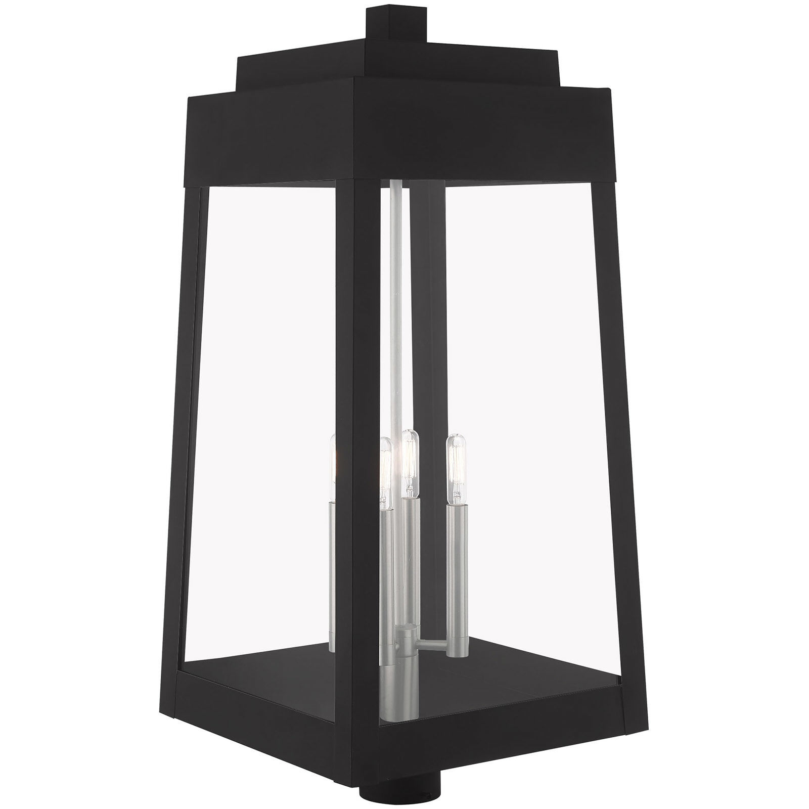 Oslo 4 Light 31 inch Black Outdoor Post Top Lantern