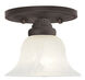 Edgemont 1 Light 7 inch Bronze Semi-Flush Mount Ceiling Light