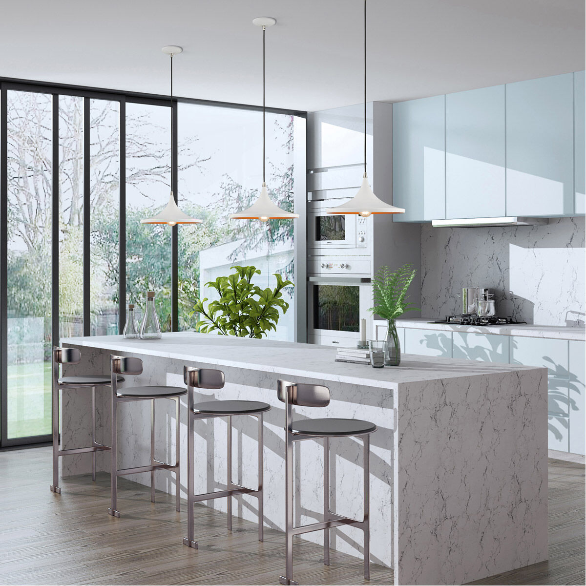 Allison 1 Light 14 inch White Mini Pendant Ceiling Light