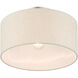 Meadow 1 Light 13 inch Brushed Nickel Semi Flush Ceiling Light