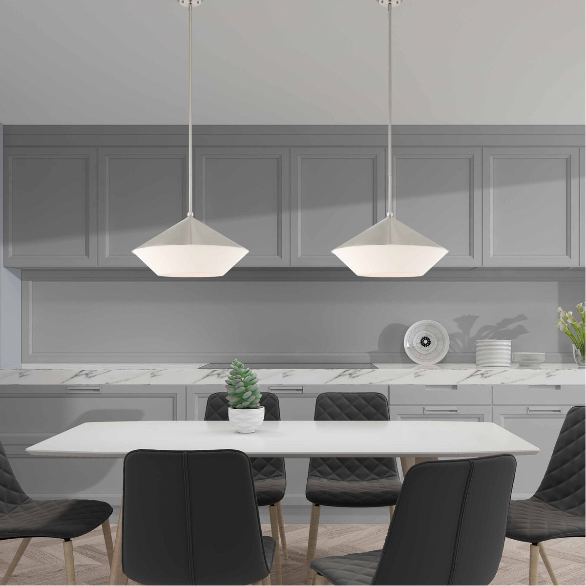 Stockholm 1 Light 18 inch Brushed Nickel Pendant Ceiling Light