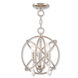 Aria 3 Light 12 inch Polished Nickel Convertible Mini Chandelier/Ceiling Mount Ceiling Light