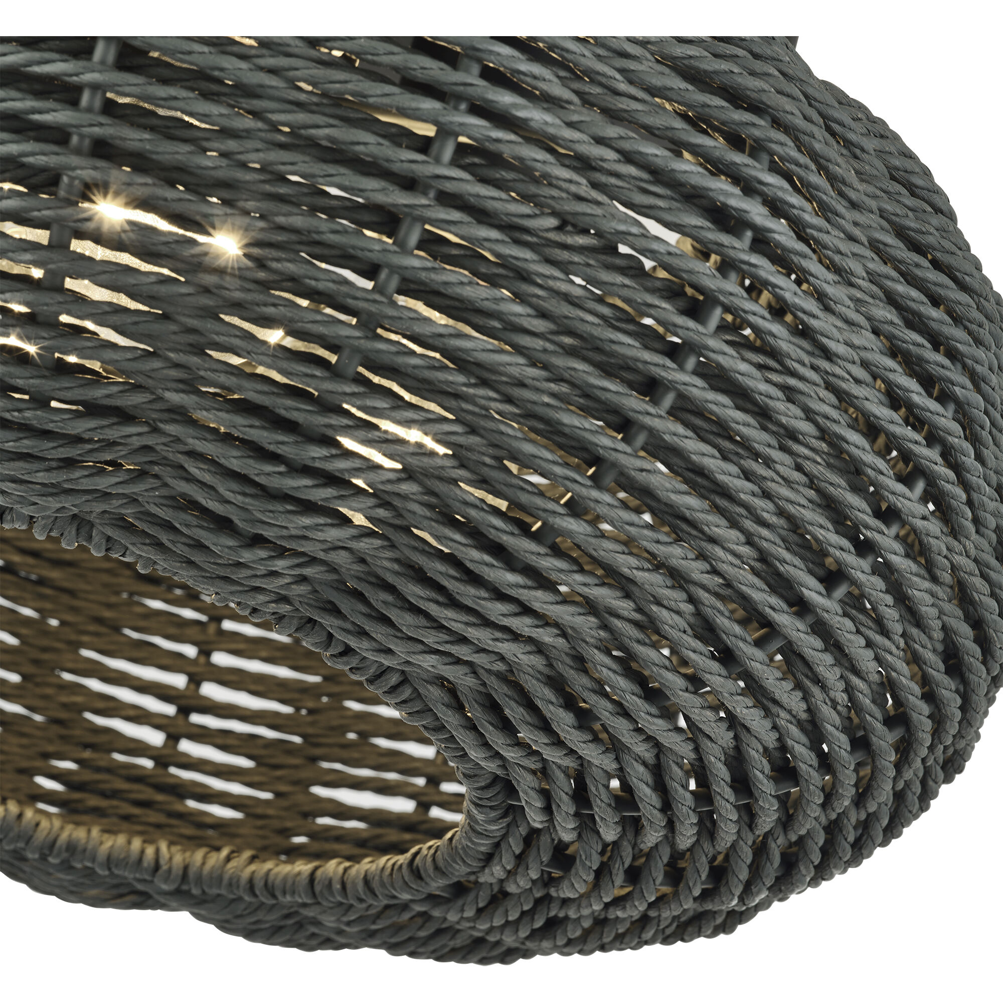 Deluna 3 Light 14 inch Black Semi Flush Mount Ceiling Light, Large