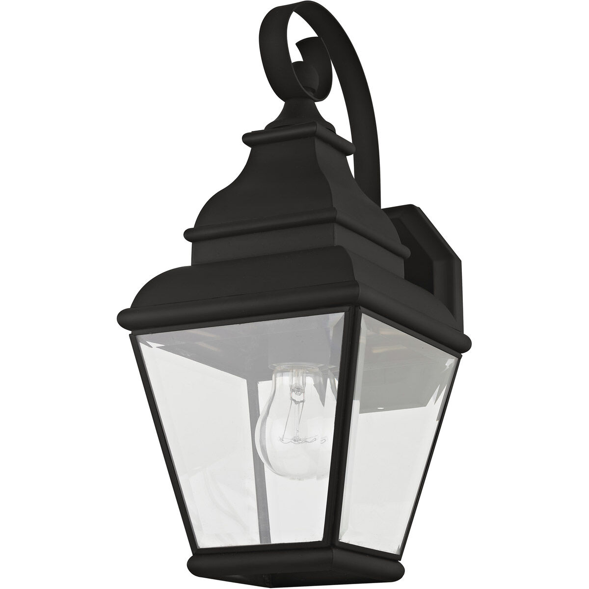 Exeter 1 Light 16 inch Black Outdoor Wall Lantern