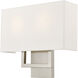 Pierson 2 Light 13 inch Brushed Nickel ADA ADA Wall Sconce Wall Light