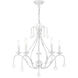 Caterina 5 Light 24 inch Antique White with Clear Crystals Chandelier Ceiling Light