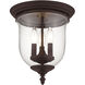 Legacy 3 Light 12 inch Bronze Flush Mount Ceiling Light