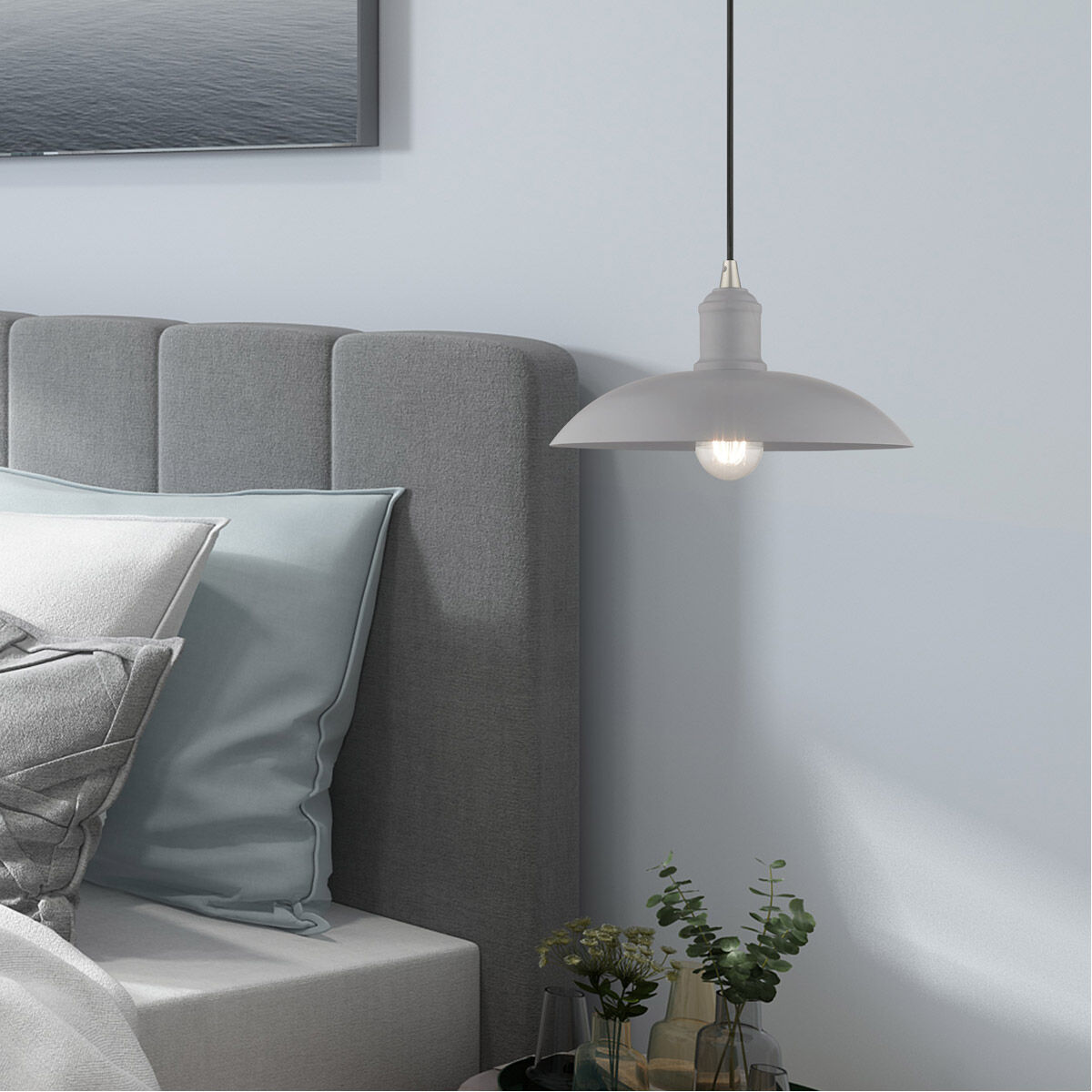 Allison 1 Light 12.5 inch Nordic Gray Mini Pendant Ceiling Light