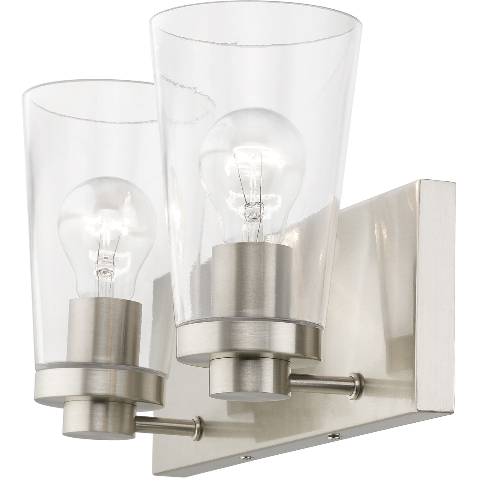 Cityview 2 Light 14 inch Brushed Nickel Vanity Sconce Wall Light