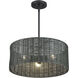 Weavington 3 Light 18 inch Black Pendant Chandelier Ceiling Light