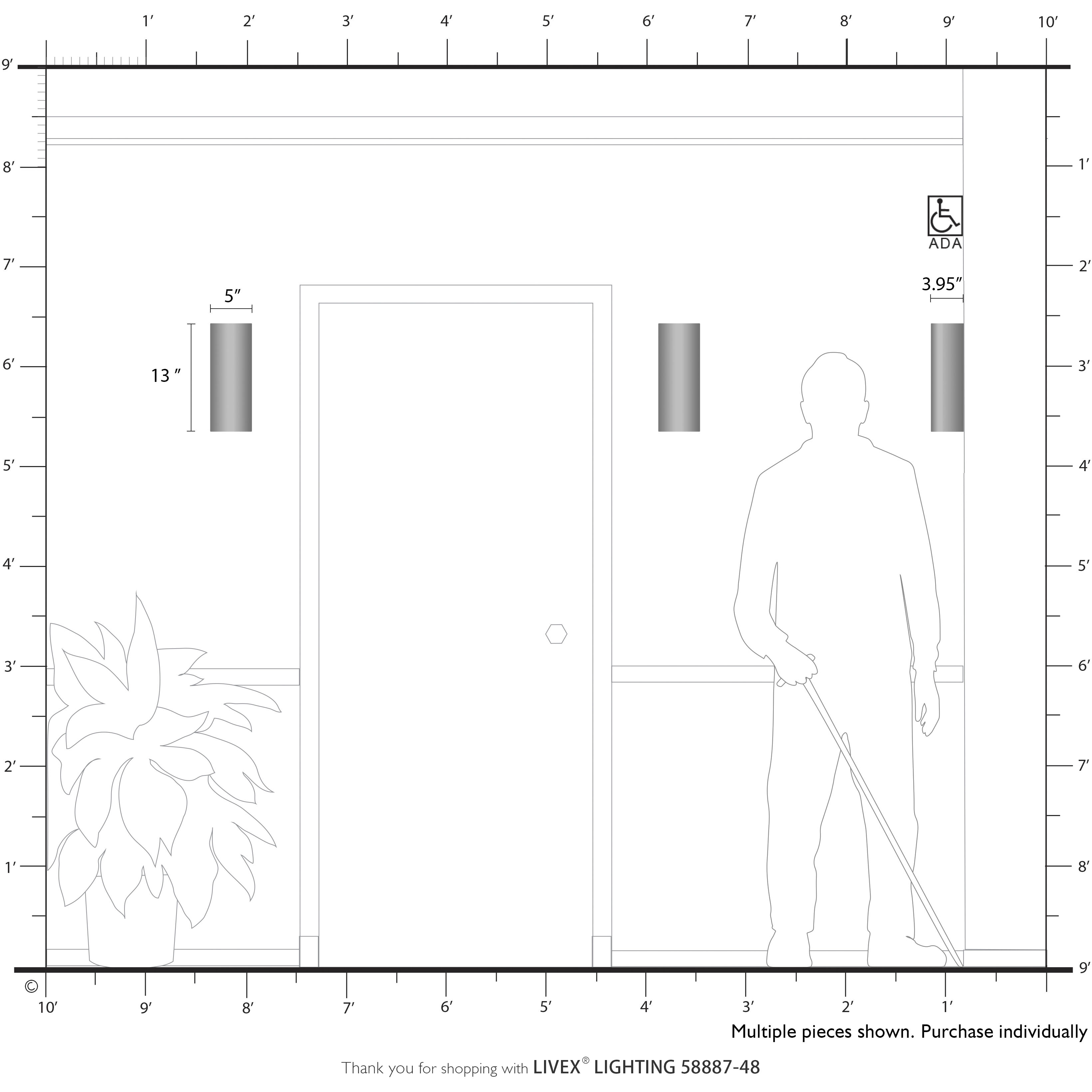 Bellingham 2 Light 5 inch Antique Gold Leaf ADA Wall Sconce Wall Light