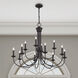 Estate 12 Light 36 inch Bronze Large 2-Tier Chandelier Ceiling Light