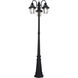 Monterey 3 Light 80.13 inch Black Outdoor 3 Head Post Light