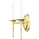 Williamsburgh 2 Light 10 inch Polished Brass Wall Sconce Wall Light