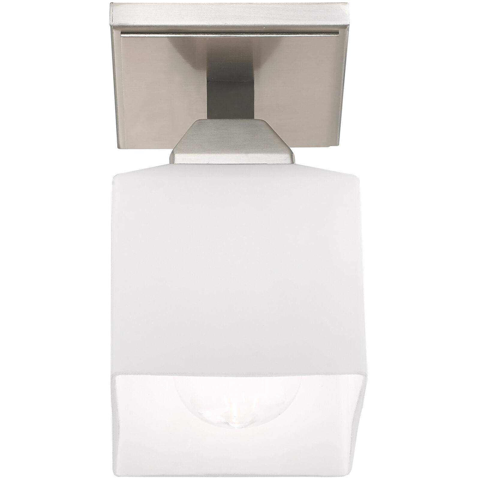 Aragon 1 Light 5 inch Brushed Nickel Semi-Flush Mount Ceiling Light