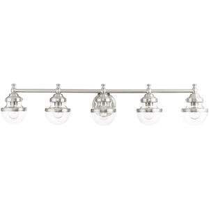Oldwick 5 Light 42 inch Brushed Nickel Vanity Sconce Wall Light