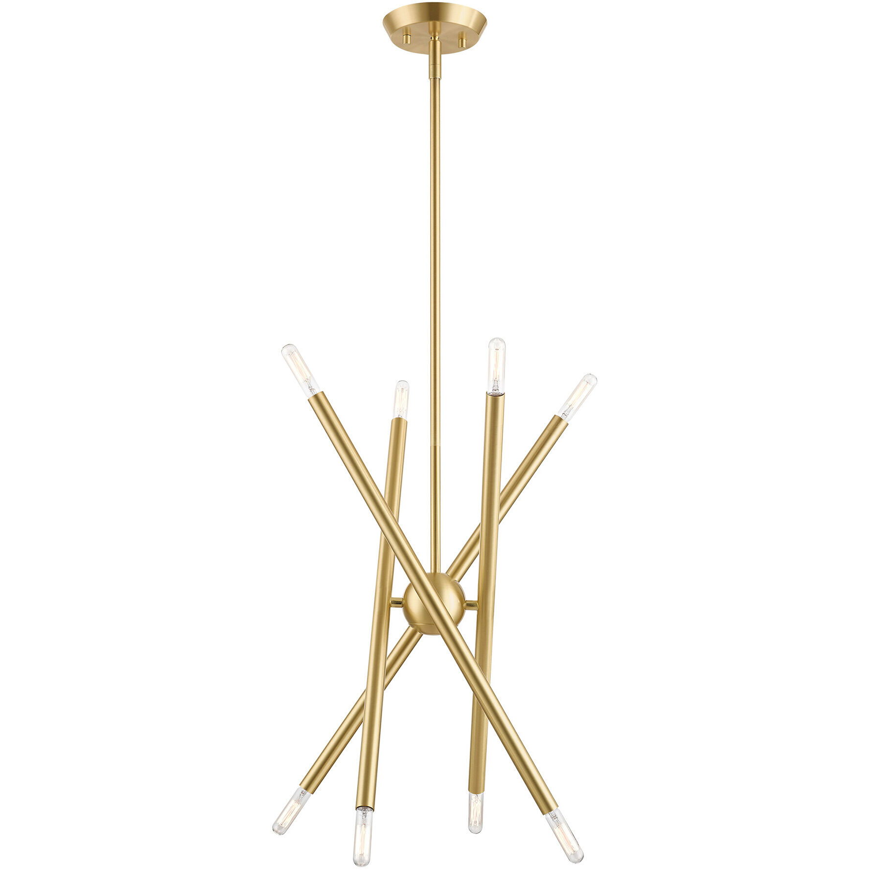 Soho 8 Light 19.5 inch Satin Brass Chandelier Ceiling Light