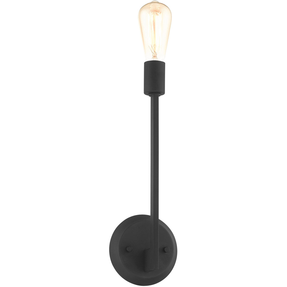 Prague 1 Light 5 inch Black ADA Sconce Wall Light