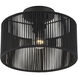 Acordia 1 Light 12 inch Black Semi Flush Mount Ceiling Light, Medium